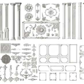 欧式古典雕花3D模型下载